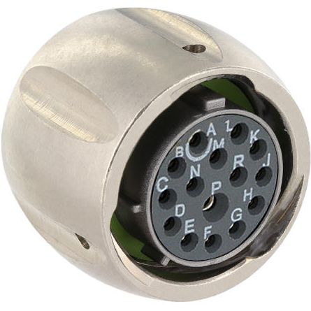 Eaton-UT0X614E15SY Connector Circular Conn Circular SKT 15 POS Solder Cup ST Cable Mount 15 Terminal 1 Port