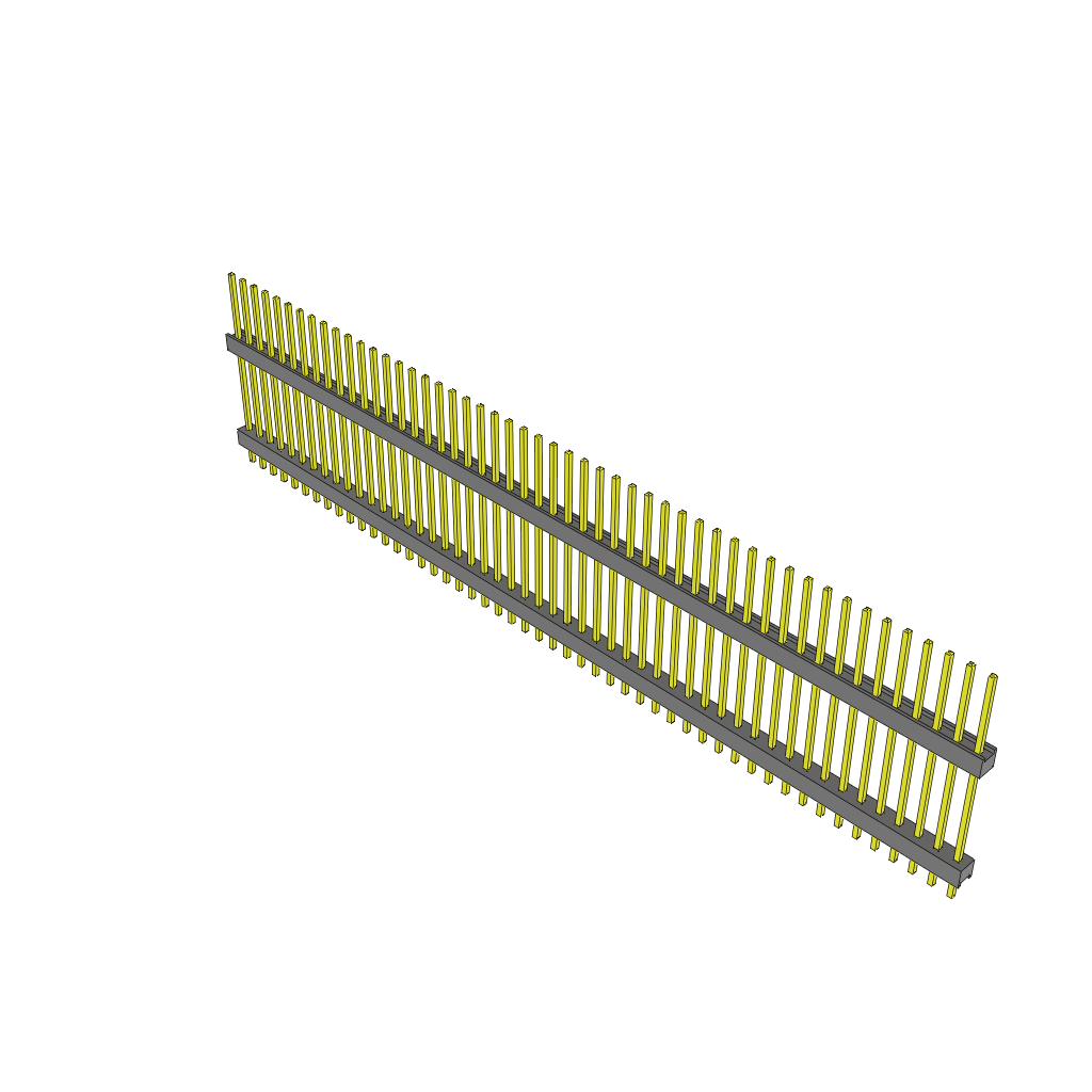 Samtec-ZW-50-13-L-S-725-125 Piastre connettori e prese PCB Conn Board Stacker HDR 50 POS 2.54mm Solder ST Top Entry Thru-Hole Bulk