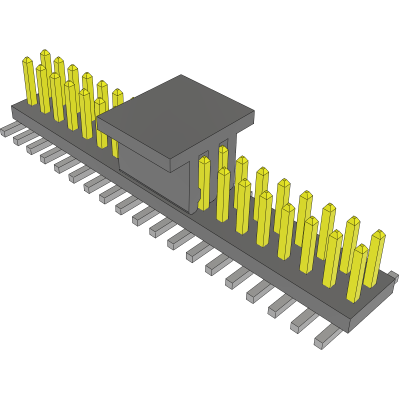 Samtec-FTS-119-01-L-DV-P-TR Connector Headers and PCB Receptacles Conn Unshrouded Header HDR 38 POS 1.27mm Solder ST Top Entry SMD T/R