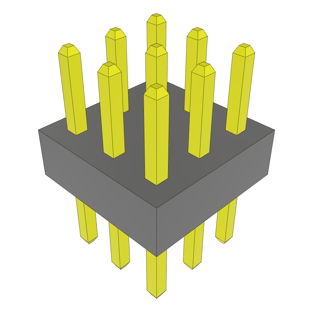 Samtec-TMMH-103-06-G-T Connector Headers and PCB Receptacles Conn Unshrouded Header HDR 9 POS 2mm Solder ST Top Entry Thru-Hole Bulk