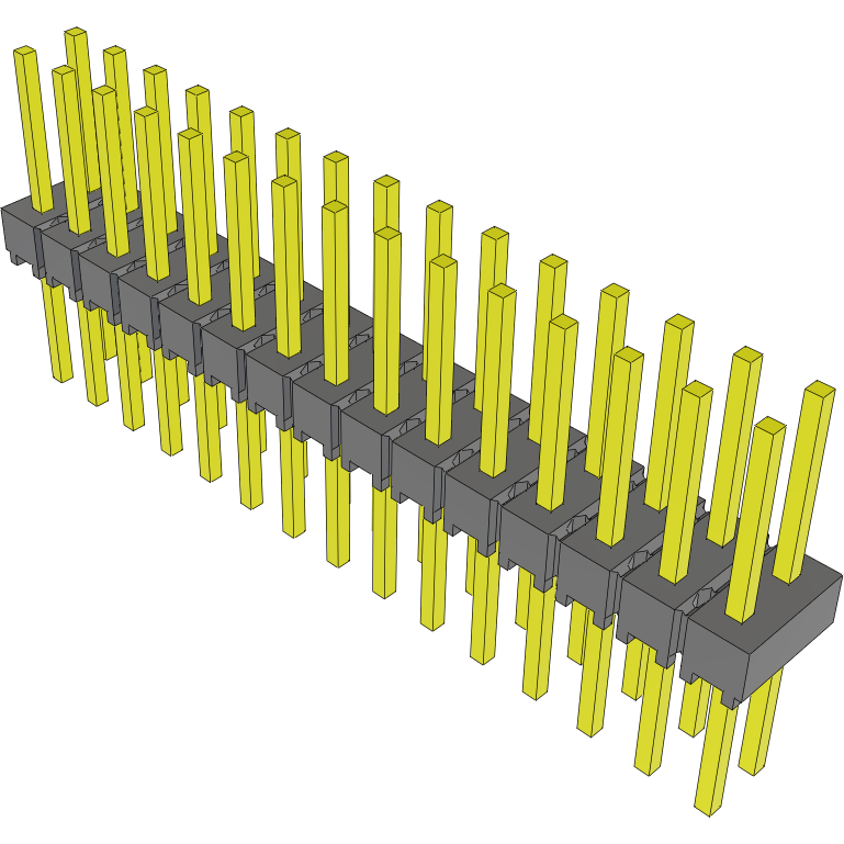 Samtec-MTSW-115-22-G-D-285 Steckverbinderleisten und Leiterplattenbuchsen Conn Unshrouded Header HDR 30 POS 2.54mm Solder ST Top Entry Thru-Hole Bulk