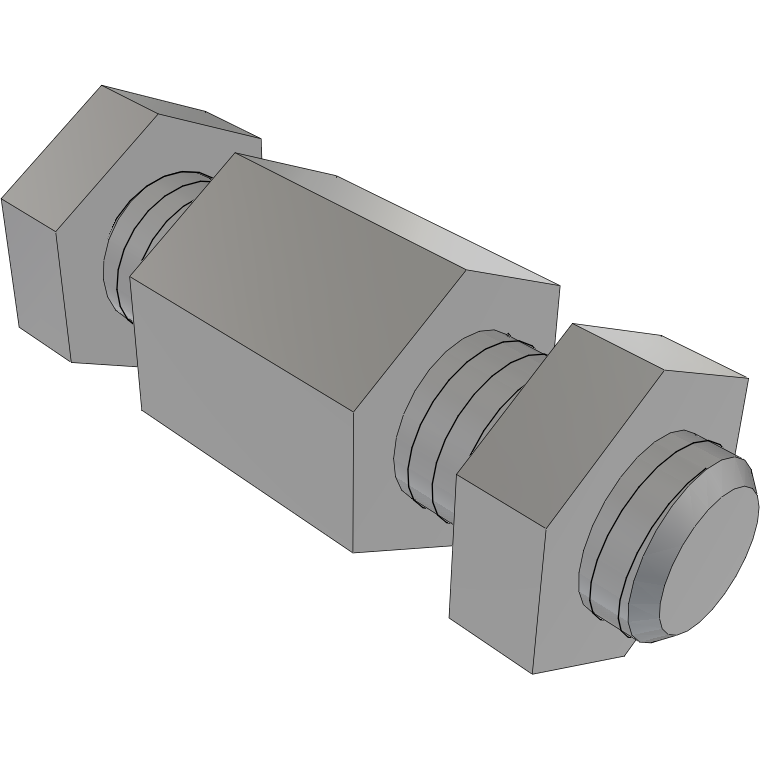 Samtec-SO-0515-02-02-01 Distanzhülsen Standoff Hex M/M M3 X 0.5-THD 4.76mm-A/F 4.76mm-LG Aluminum 6061