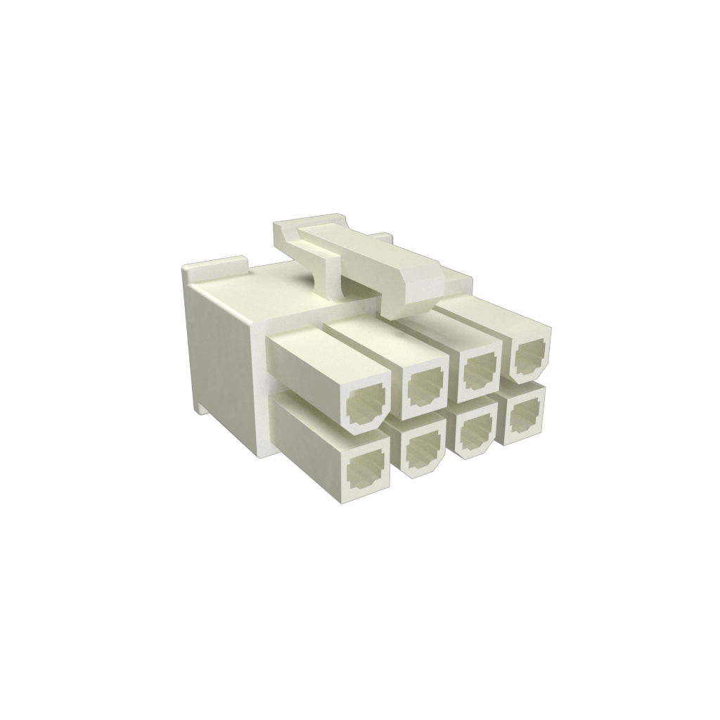 Amphenol Communications Solutions-10127815-08LF 分立接线罩连接器 Minitek® Pwr4.2, Wire to Board Connector Receptacle Housing, Dual row, 8 positions, Glow Wire Compatible