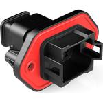 Conn Housing RCP 8 POS Crimp ST Panel Mount Black