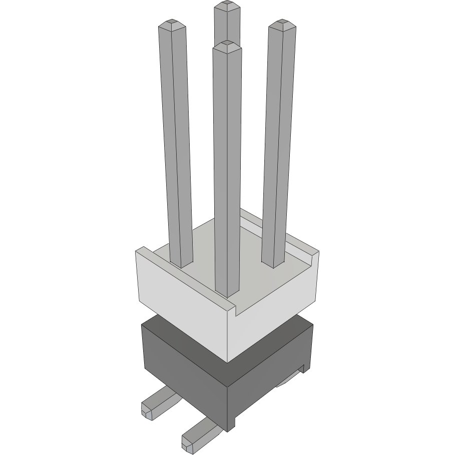 Samtec-HW-02-09-T-D-300-SM Connector Headers and PCB Receptacles Conn Board Stacker HDR 4 POS 2.54mm Solder ST Top Entry SMD Layer
