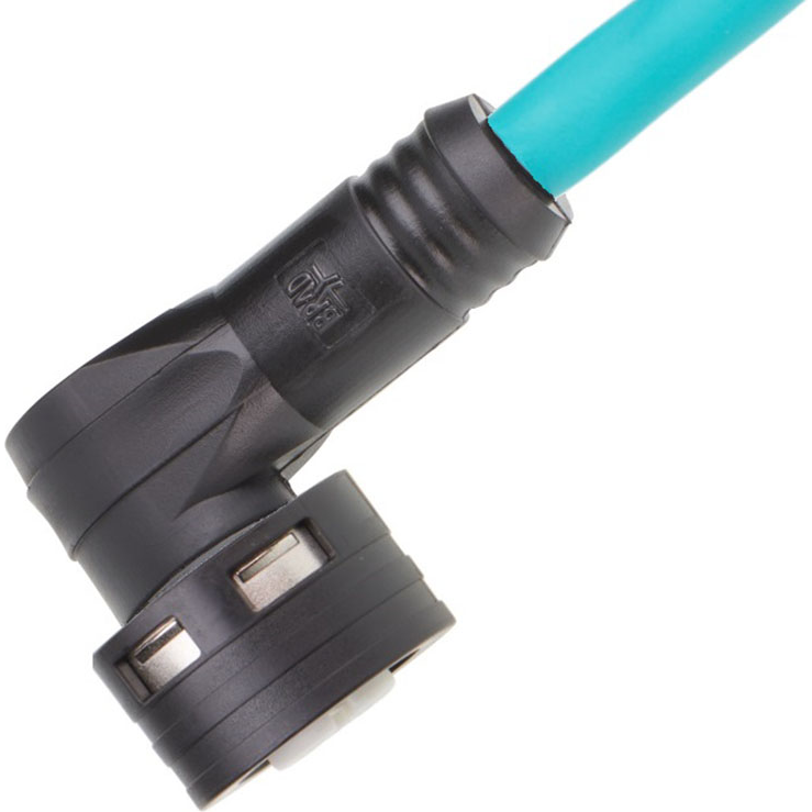 Molex-1204060008 null Cable Assembly Circular 0.6m 24AWG M12 Circular 4 Right Angle Bag