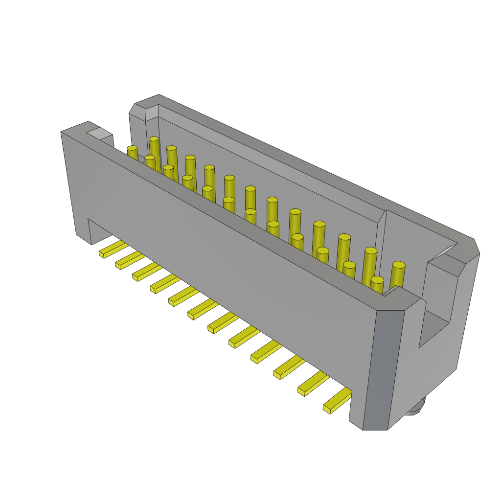 Samtec-TFM-112-02-S-D-A 连接器插头及 PCB 插座 Conn Shrouded Header HDR 24 POS 1.27mm Solder ST Top Entry SMD Tube