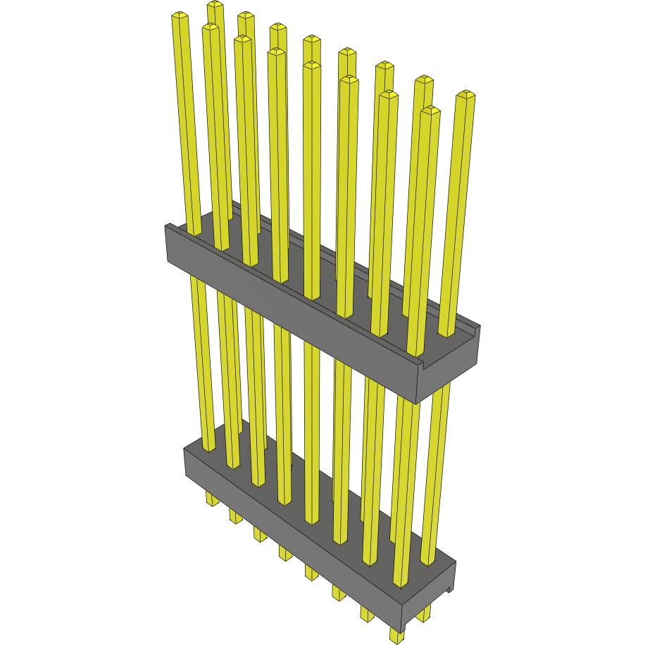 Samtec-DW-08-14-G-D-800 Cabezales del conector y receptáculos PCB Conn Board Stacker HDR 16 POS 2.54mm Solder ST Top Entry Thru-Hole Bulk
