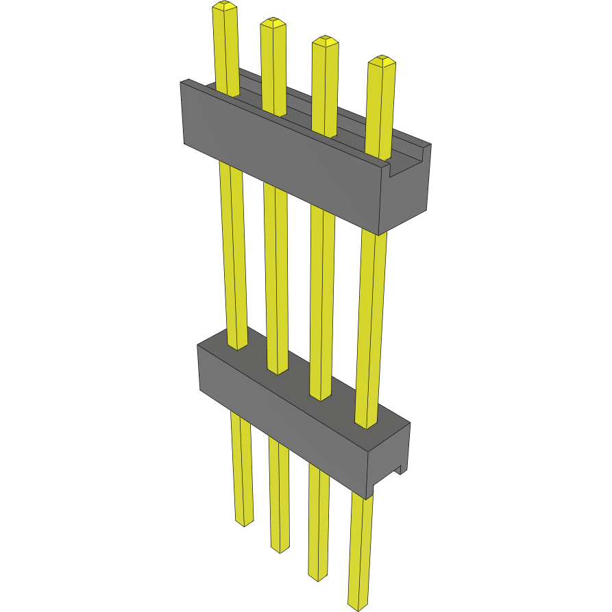 Samtec-EW-04-12-L-S-580 Steckverbinderleisten und Leiterplattenbuchsen Conn Board Stacker HDR 4 POS 2.54mm Solder ST Top Entry Thru-Hole Bulk