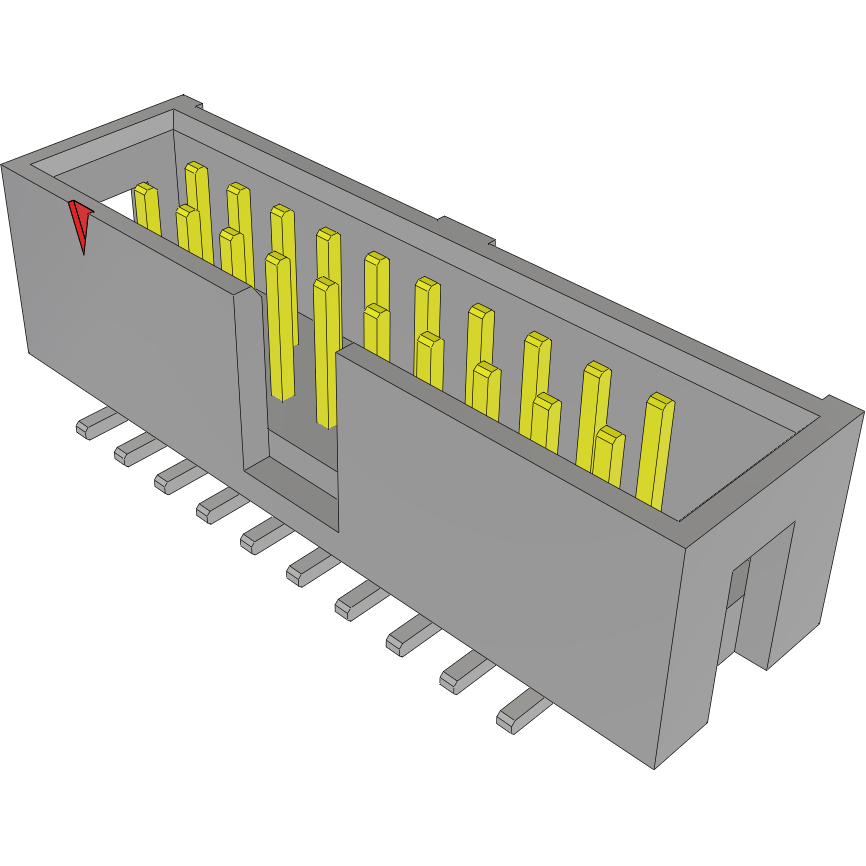 Samtec-HTST-110-01-L-DV-A Steckverbinderleisten und Leiterplattenbuchsen Conn Shrouded Header (4 Sides) HDR 20 POS 2.54mm Solder ST Top Entry SMD Tube