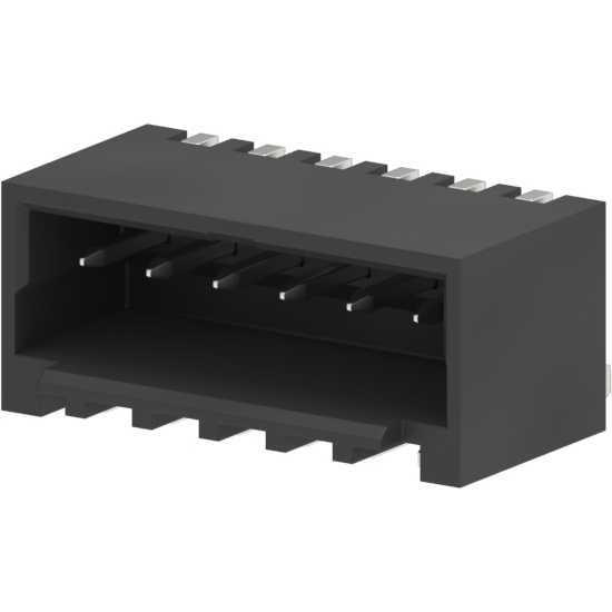 Molex-0874380663 连接器插头及 PCB 插座 Conn Shrouded Header (4 Sides) HDR 6 POS 1.5mm Solder RA Side Entry SMD Pico-SPOX T/R