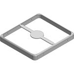 33.8 x 30.3 x 3.3mm Two-piece Drawn-Seamless RF Shield/EMI Shield FRAME (Nickel-Silver)