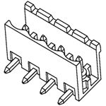 Molex-395225006 Steckverbinderleisten und Leiterplattenbuchsen Conn Shrouded Header (2 Sides) HDR 6 POS 5mm Solder RA Side Entry Thru-Hole Eurostyle
