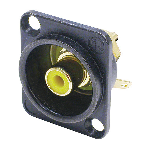 Neutrik Group-NF2D-B-4 Steckverbinder für Audio und Video Conn RCA F 2 POS Solder Cup/Solder Lug ST Panel Mount 2 Terminal 1 Port