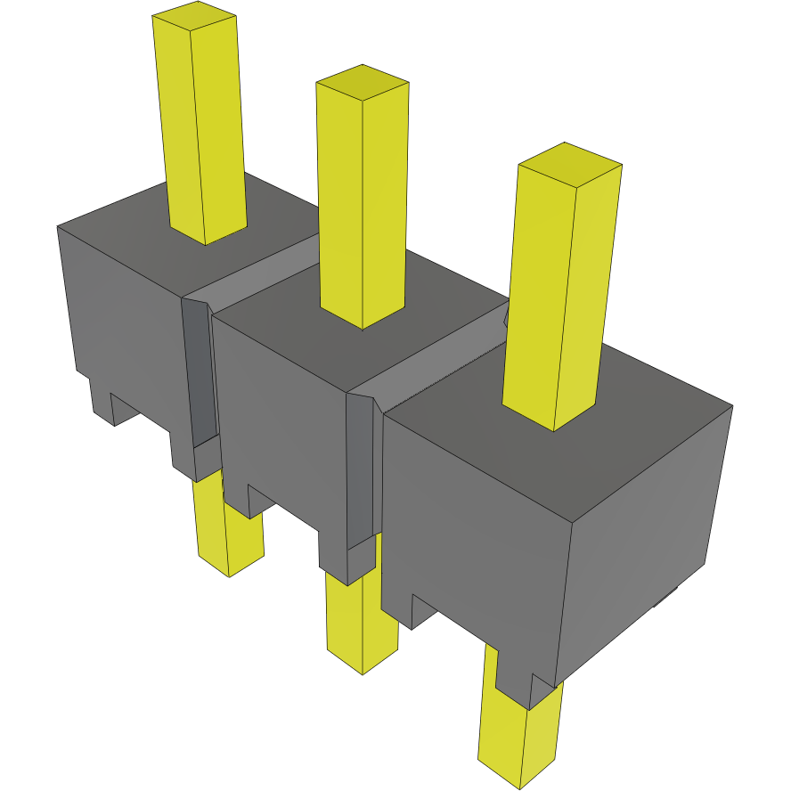 Samtec-HMTSW-103-06-TM-S-100 Cabezales del conector y receptáculos PCB Conn Unshrouded Header HDR 3 POS 2.54mm Solder ST Top Entry Thru-Hole Bulk