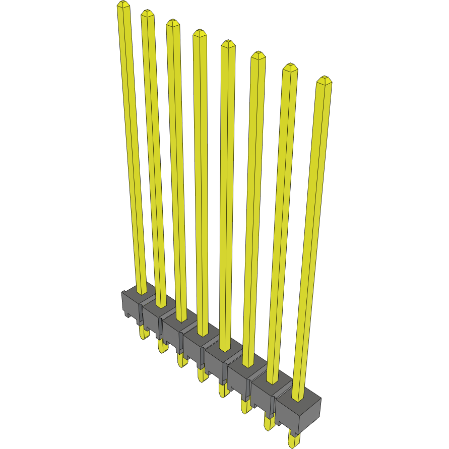 Samtec-TSW-108-20-L-S Connector Headers and PCB Receptacles Conn Unshrouded Header HDR 8 POS 2.54mm Solder ST Top Entry Thru-Hole Bulk