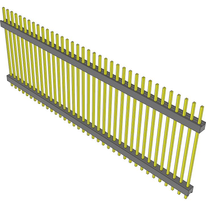 Samtec-DW-36-14-G-S-1100 Connector Headers and PCB Receptacles Conn Board Stacker HDR 36 POS 2.54mm Solder ST Top Entry Thru-Hole Bulk