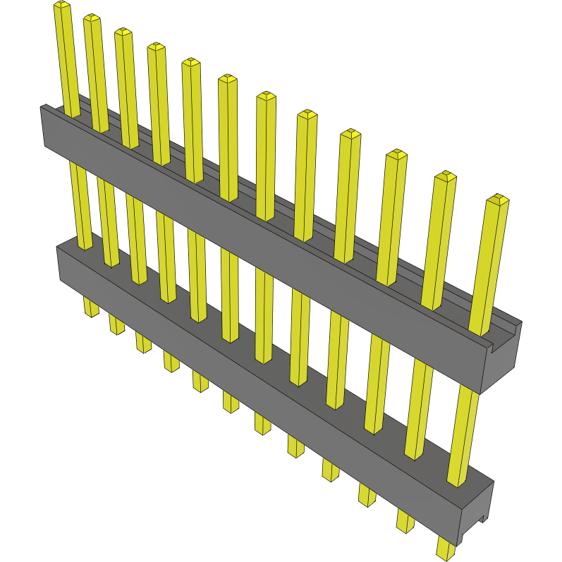 Samtec-DW-12-10-S-S-475 Steckverbinderleisten und Leiterplattenbuchsen Conn Board Stacker HDR 12 POS 2.54mm Solder ST Top Entry Thru-Hole Bulk