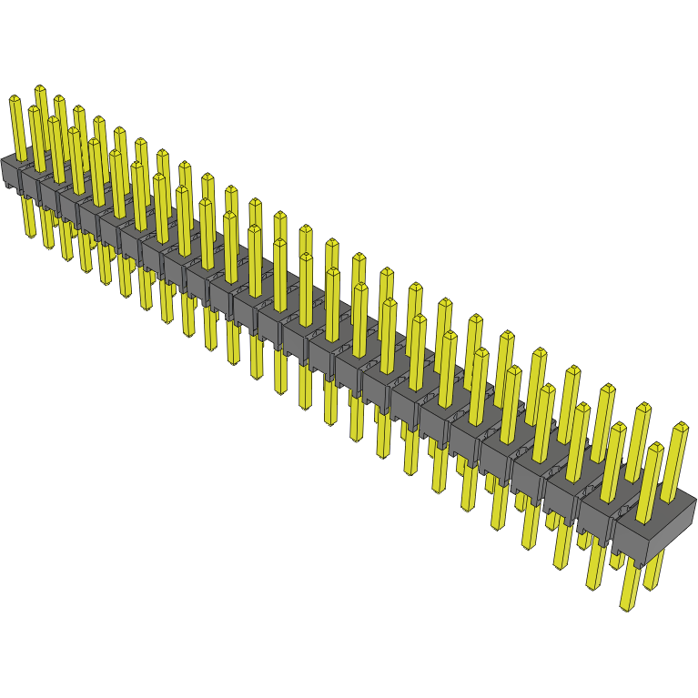 Samtec-HTSW-125-08-G-D Cabezales del conector y receptáculos PCB Conn Unshrouded Header HDR 50 POS 2.54mm Solder ST Top Entry Thru-Hole Bulk