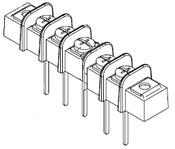 Molex-0387112203 Blocs de raccordement de terminaux Conn Barrier Strip 3 POS 9.53mm Wire Wrap ST Thru-Hole 15A/Contact