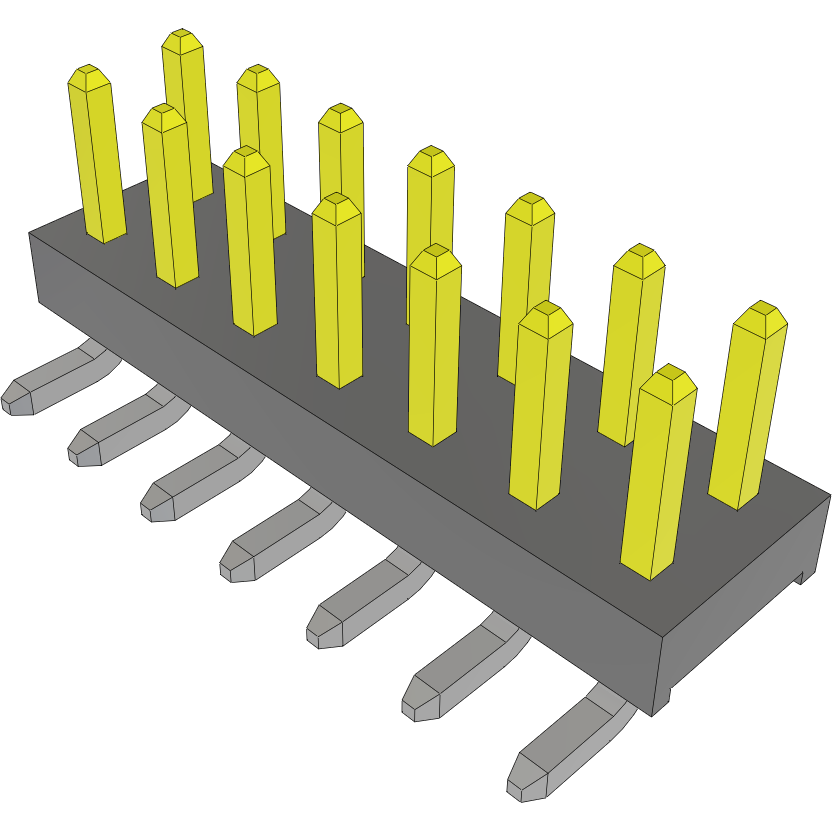 Samtec-TMM-107-01-S-D-SM Steckverbinderleisten und Leiterplattenbuchsen Conn Unshrouded Header HDR 14 POS 2mm Solder ST Top Entry SMD Tube