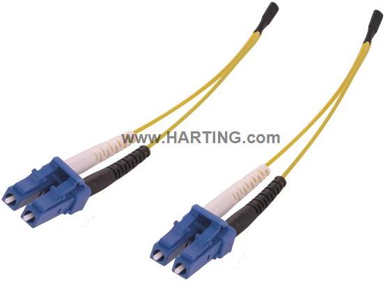 HARTING Technology Group-33012410020008 Cable Assembly Fiber Optic Cable Assembly Fiber Optic 2m Duplex LC to Duplex LC 2 to 2 POS PL-PL