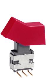 NKK Switches-A18KH Switch Toggle Switch Toggle (ON) OFF (ON) SPDT Paddle PC Pins 0.1A 28VAC 28VDC 0.4VA PC Mount with Bracket