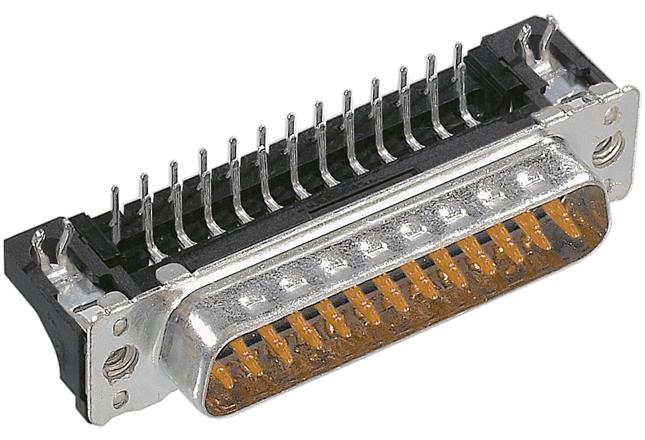 HARTING Technology Group-09651626815 Connector D-Subminiature Conn D-Sub M 9 POS 1.37mm Solder RA Thru-Hole 9 Terminal 1 Port