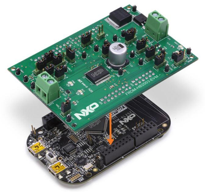 NXP Semiconductors-FRDM-HB2001-EVM Energiemanagement, Entwicklungsplatinen und -kits MC33HB2001 Motion Motor Control Evaluation Kit