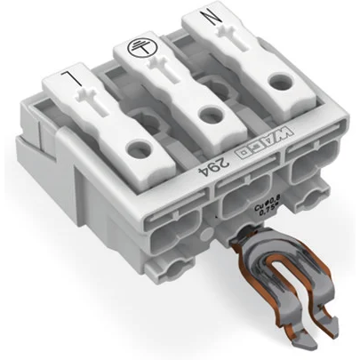 WAGO-294-5313 Steckverbinder Conn Power 3Power/1Ground POS Spring Clamp ST Cable Mount 1 Port Bag