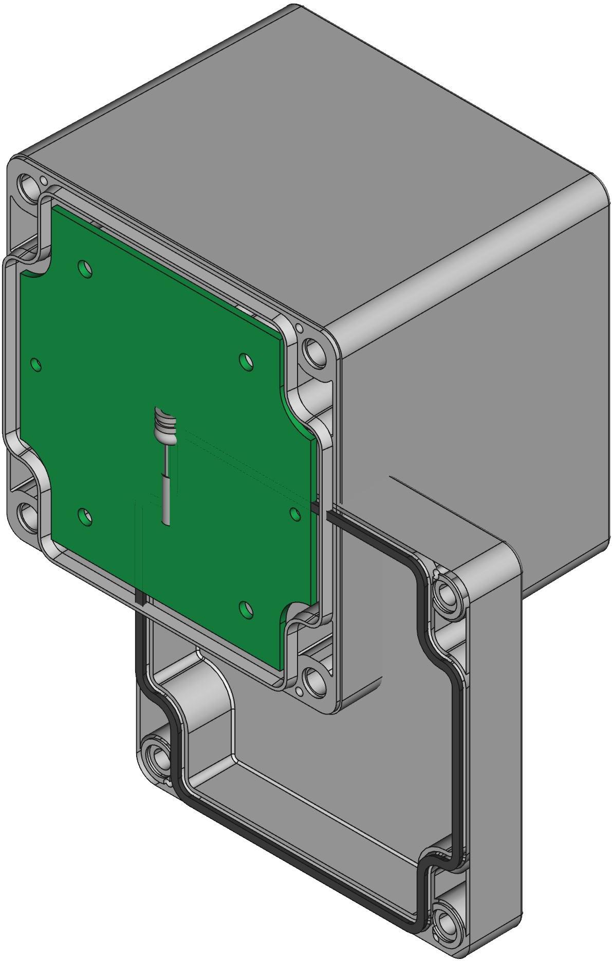 Hammond Manufacturing-1554EE2GYSL Cajas, compartimentos y anaqueles Light Gray Polycarbonate Wall Mount Watertight Enclosure