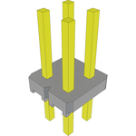 Conn Unshrouded Header HDR 4 POS 2.54mm Solder ST Top Entry Thru-Hole Bulk