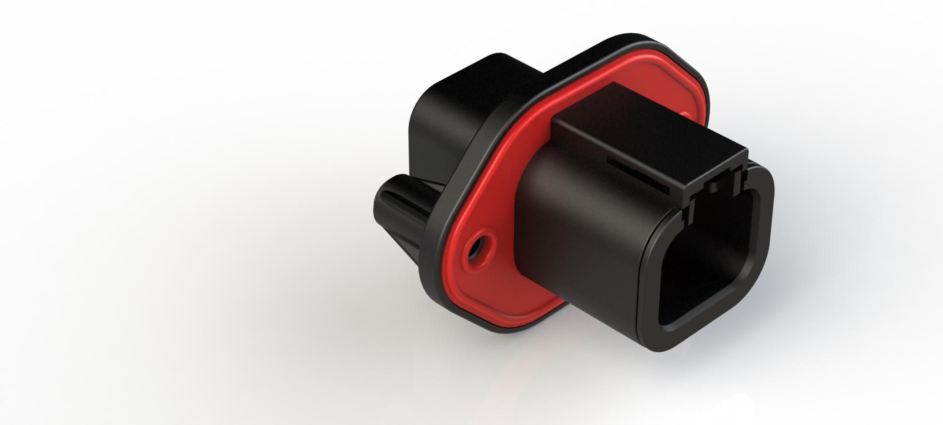 Amphenol-ATP04-4P-PM07G Carcaza de cables discretos de conector Conn Housing RCP 4 POS Crimp ST Flange Mount Black Automotive