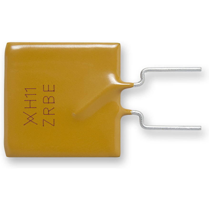 Littelfuse-RHEF1100 PTC 可自复保险丝 PTC Resettable Fuse 11A(hold) 20A(trip) 16VDC 100A 5.5W 11s 0.0055Ohm Radial 21 X 3 X 26.1mm Bulk