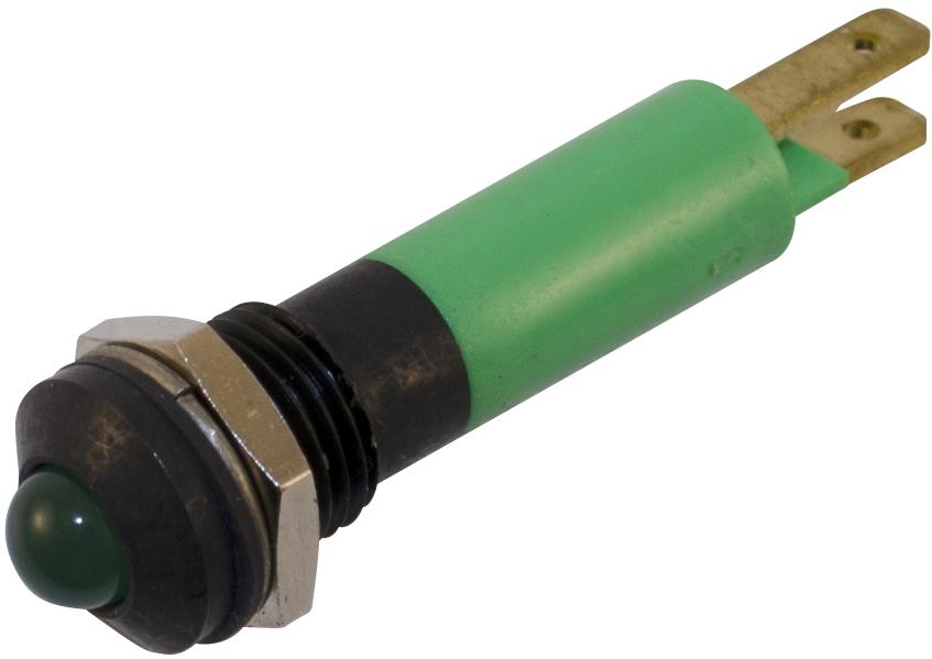 Wamco, Inc-WL-19081355 Panel Mount Indicators LED Panel Mount Indicator Uni-Color Green 1400mcd 2-Pin