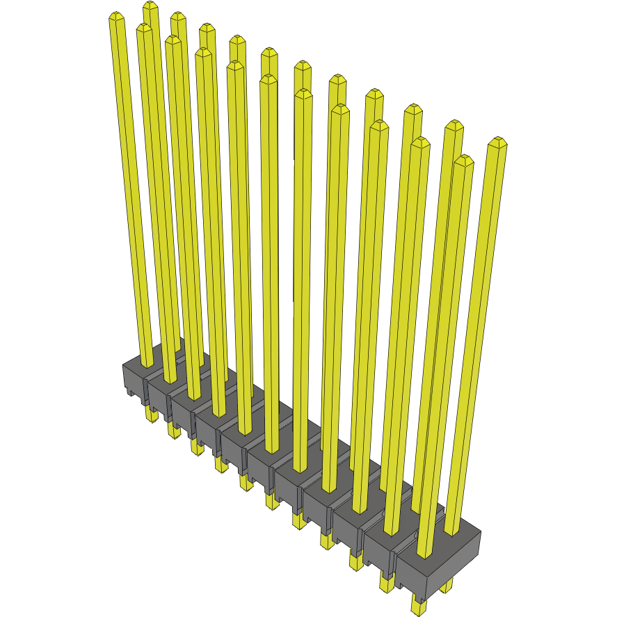 Samtec-TSW-111-20-S-D Embases de raccordement et réceptacles PCB Conn Unshrouded Header HDR 22 POS 2.54mm Solder ST Top Entry Thru-Hole Bulk