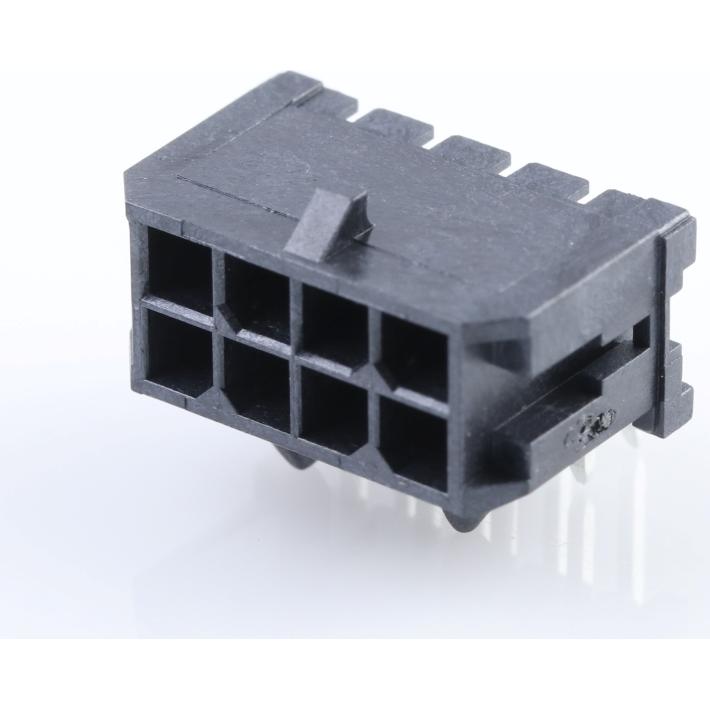 Molex-0430450801 Cabezales del conector y receptáculos PCB Conn Wire to Board HDR 8 POS 3mm Solder RA Side Entry Thru-Hole Tray