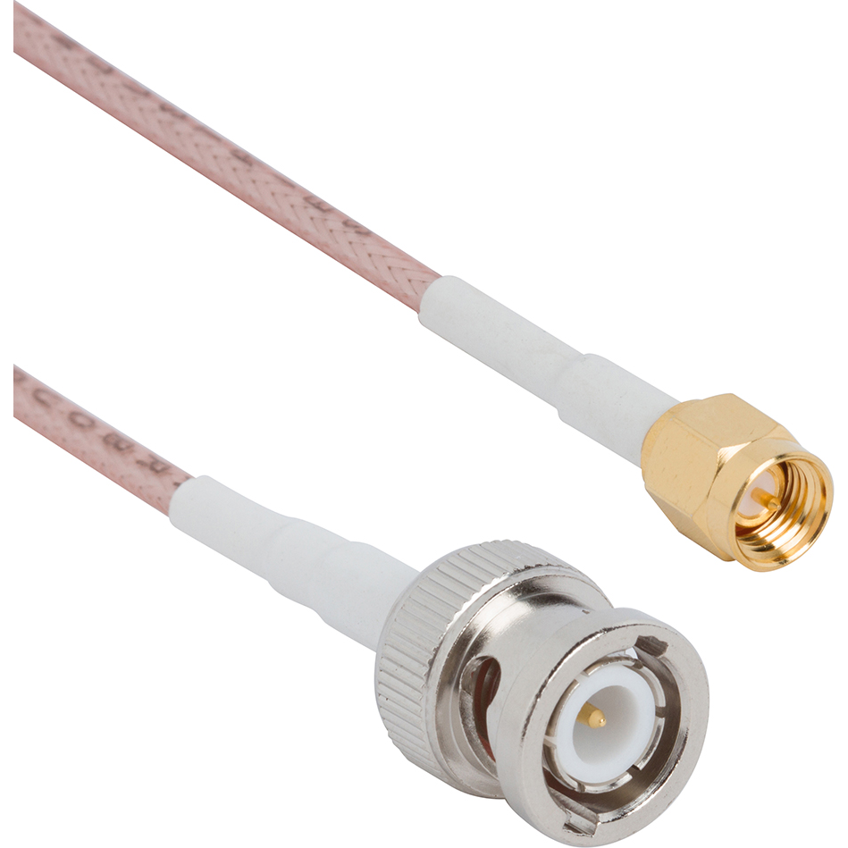 Amphenol RF-095-850-250-036 Kabelbaugruppen Koaxial RF Cable Assembly BNC Straight Plug to SMA Straight Plug RG-316 Double Shielded 36 Inch Length 50 Ohms