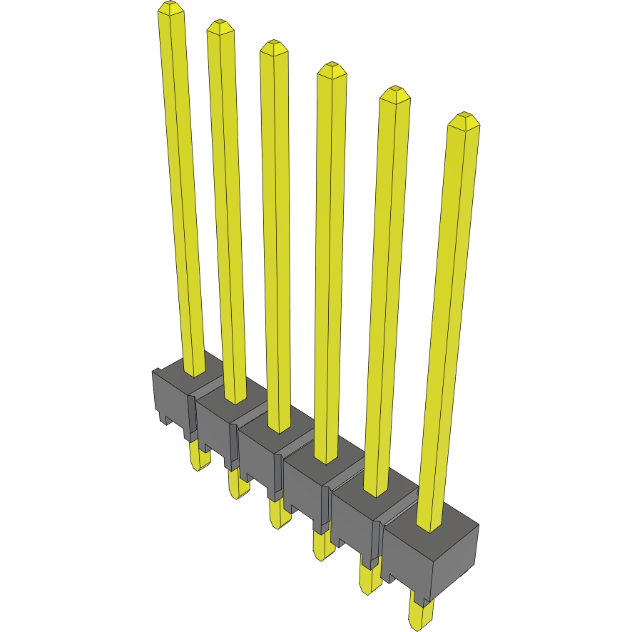 Samtec-TSW-106-17-T-S Connector Headers and PCB Receptacles Conn Unshrouded Header HDR 6 POS 2.54mm Solder ST Top Entry Thru-Hole Bulk