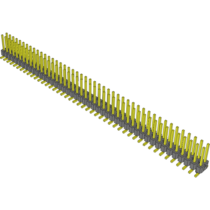 Samtec-TSM-145-02-S-DV-A 连接器插头及 PCB 插座 Conn Unshrouded Header HDR 90 POS 2.54mm Solder ST Top Entry SMD Tube