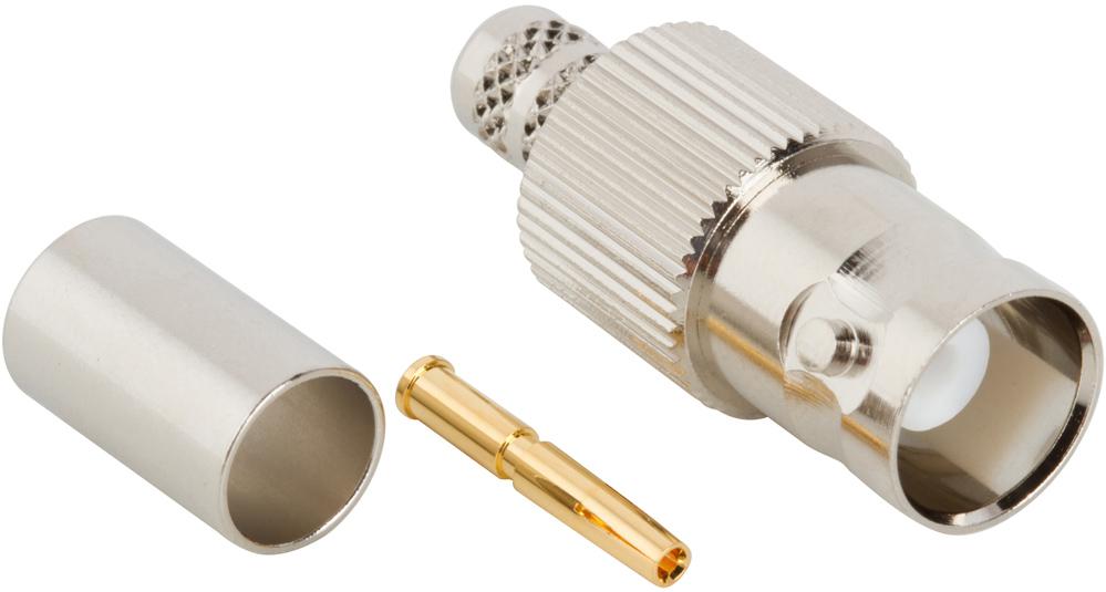 Amphenol RF-112605 Connector RF Conn BNC 0Hz to 4GHz 50Ohm Crimp ST Cable Mount F Gold