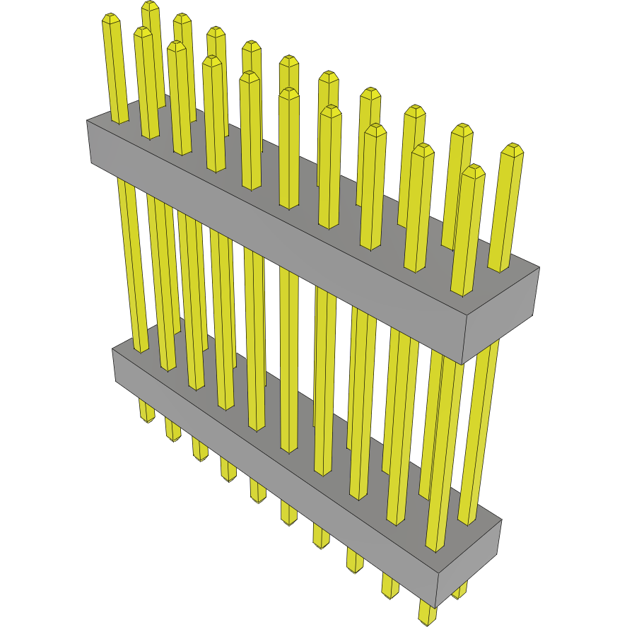 Samtec-TW-10-08-L-D-550-100 Cabezales del conector y receptáculos PCB Conn Board Stacker HDR 20 POS 2mm Solder ST Top Entry Thru-Hole Bulk
