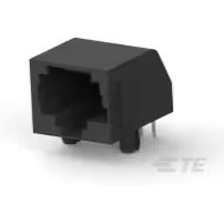 TE Connectivity-5555166-1 Telecomunicaciones y teléfono del conector Conn RJ-45 F 8 POS 1.27mm Solder RA Thru-Hole 8 Terminal 1 Port Cat 3 Package