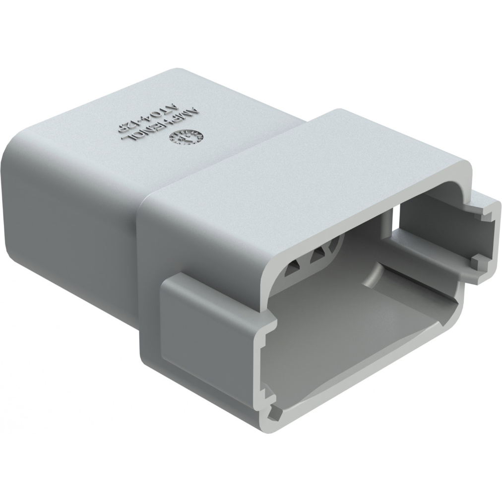 Amphenol-AT04-12PA-NES Einzeladersteckverbinder, Gehäuse Conn Housing RCP 12 POS Crimp ST Cable Mount Gray