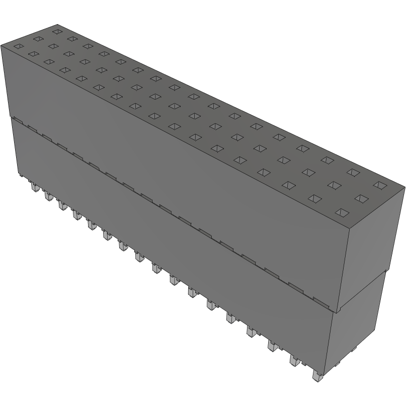 Samtec-ESQ-117-33-L-T Connector Headers and PCB Receptacles Conn Elevated Socket SKT 51 POS 2.54mm Solder ST Top Entry Thru-Hole Tube