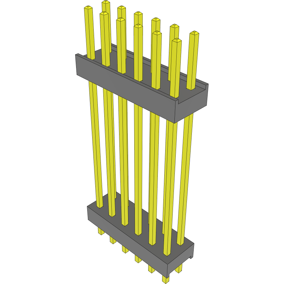 Samtec-DW-06-19-T-D-1000 Cabezales del conector y receptáculos PCB Conn Board Stacker HDR 12 POS 2.54mm Solder ST Top Entry Thru-Hole Bulk