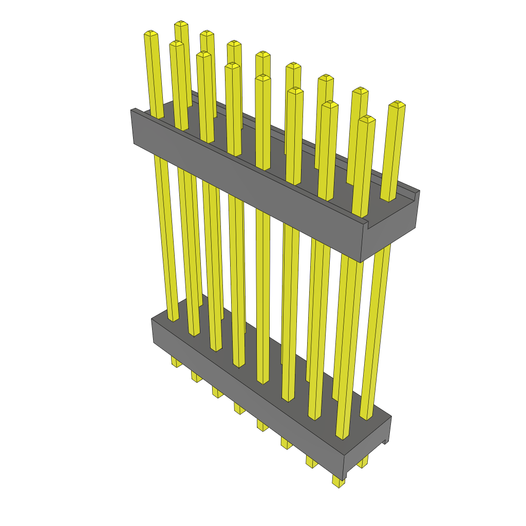 Samtec-ZW-08-20-L-D-815-100 Piastre connettori e prese PCB Conn Board Stacker HDR 16 POS 2.54mm Solder ST Thru-Hole Bulk