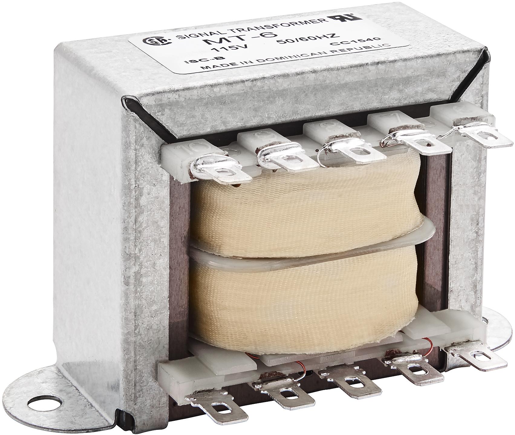 Signal Transformer-MT-6-15 Power Transformers Power Transformer 2500Vrms 6VA 10 Terminal Quick Connect/Solder Lug Flange Mount