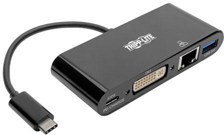 Eaton-U444-06N-DGUB-C Moduli di interfaccia USB-C to DVI Adapter with USB-A Hub