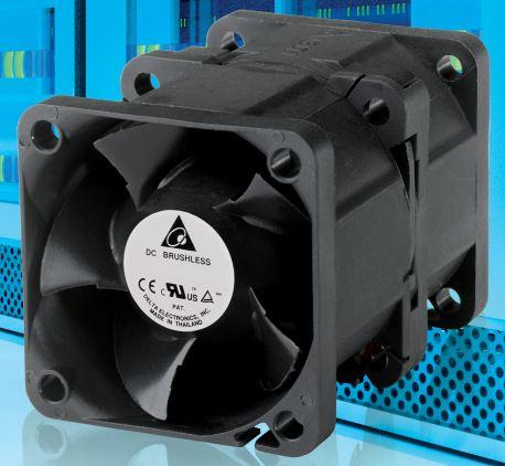 Delta Electronics-PFM0812HE-01BFY Blowers and Fans DC Fan Axial Ball Bearing 12V 10.8V to 12.6V 129.42CFM 77dB 80 X 80 X 38mm